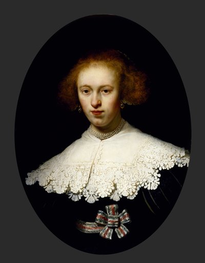 Retrato de uma jovem mulher de Rembrandt van Rijn